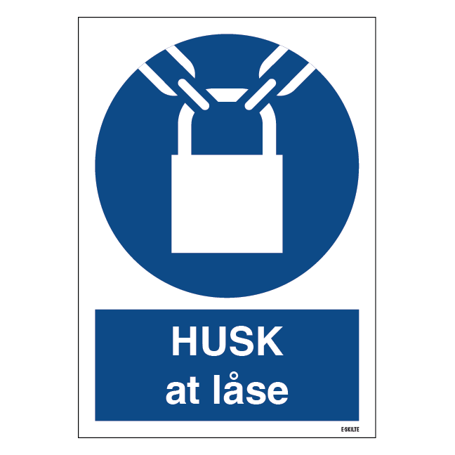 Husk at låse skilt til landbrug