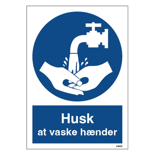 Husk at vaske hænder skilt til landbrug