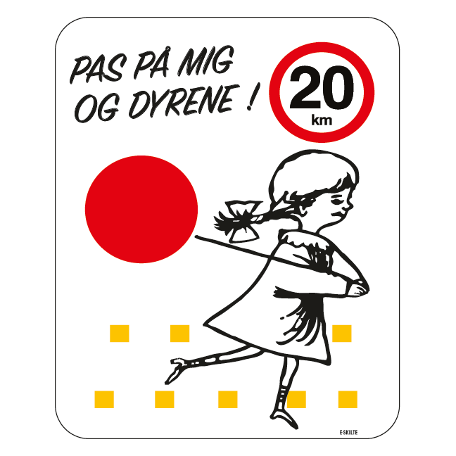 Pas på mig legende børn skilt