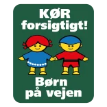 Kør forsigtigt! Børn. Advarselsskilt