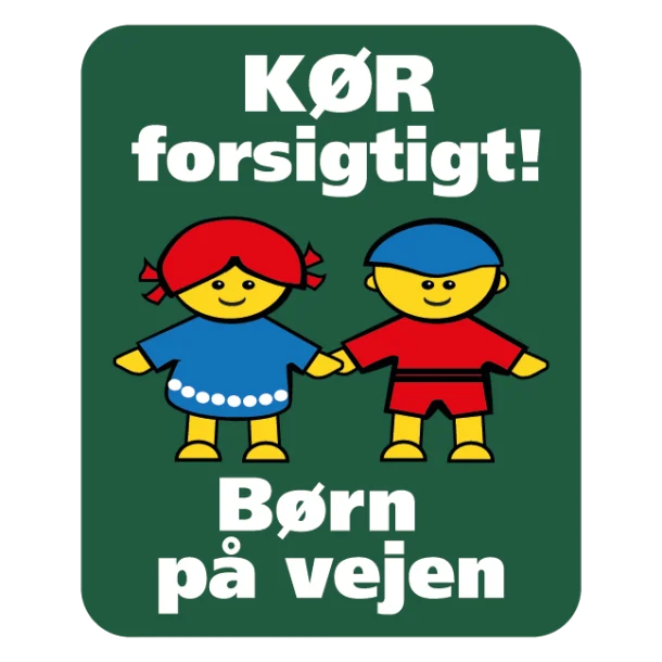 Kør forsigtigt! Børn. Advarselsskilt