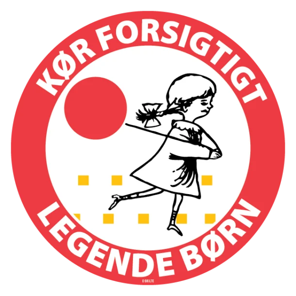 Kør forsigtigt legende børn Skilt