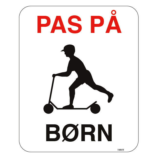 Pas på børn skilt