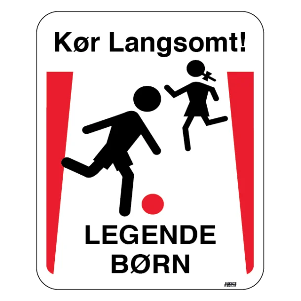 Pas på legende børn skilt