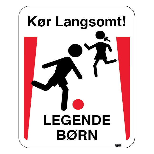 Pas på legende børn skilt