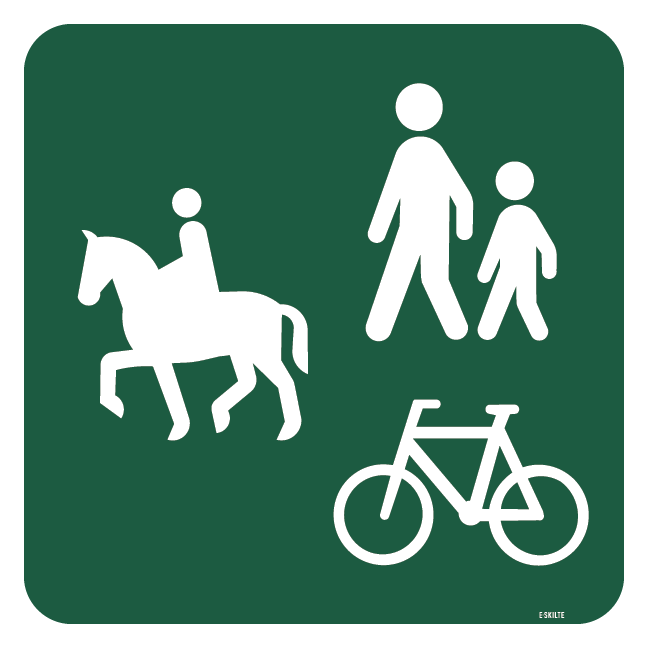 Ride,- gang- og cykelsti skilt - Naturstyrelsen