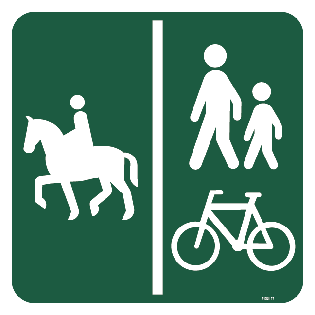 Ridesti Gang- og cykelsti skilt - Naturstyrelsen