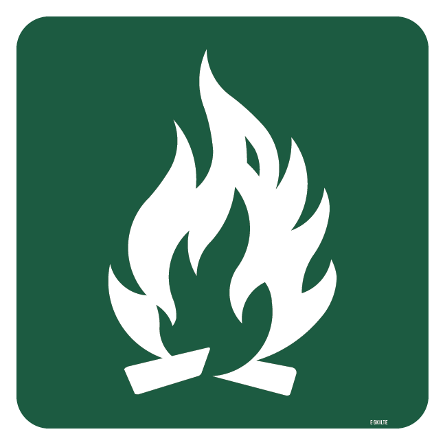 Bålplads skilt - Naturstyrelsen