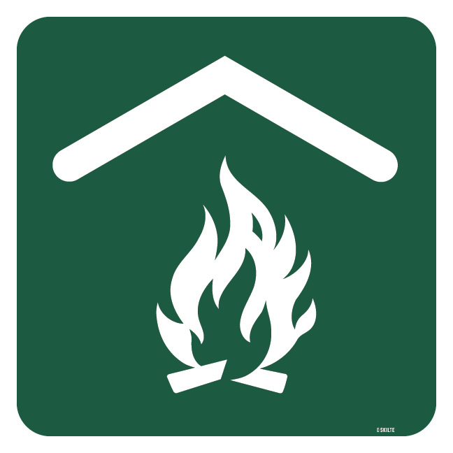 Bålhus skilt - Naturstyrelsen