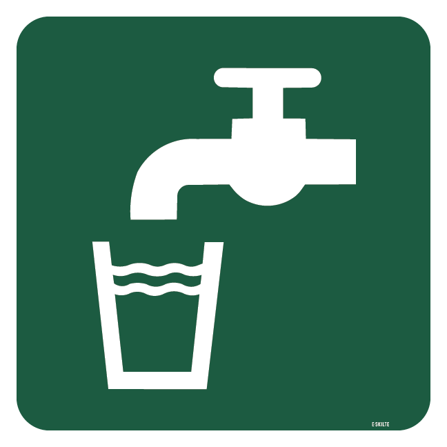Drikkevand skilt - Naturstyrelsen