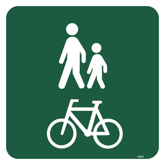 Gangsti- og cykelsti skilt - Naturstyrelsen