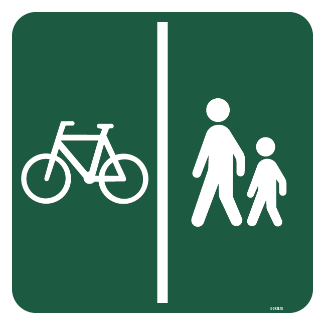 Cykelsti Gangsti skilt - Naturstyrelsen