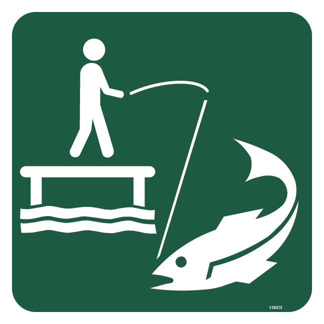 Fiskeri skilt - Naturstyrelsen