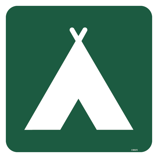 Campingplads skilt - Naturstyrelsen