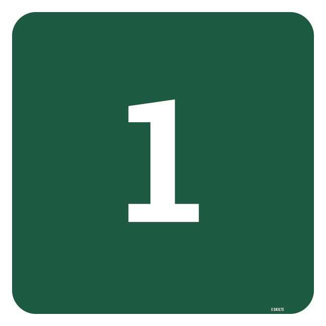 Rute 1 skilt - Naturstyrelsen