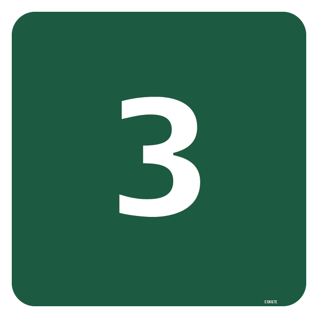 Rute 3 skilt - Naturstyrelsen