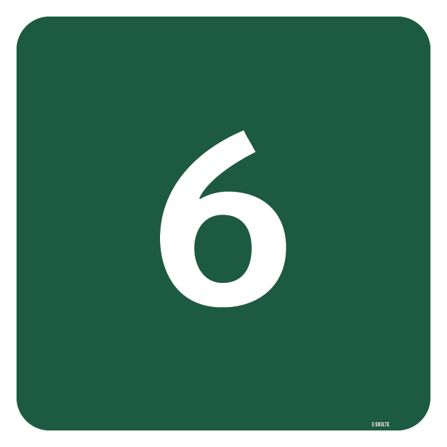 Rute 6 skilt - Naturstyrelsen