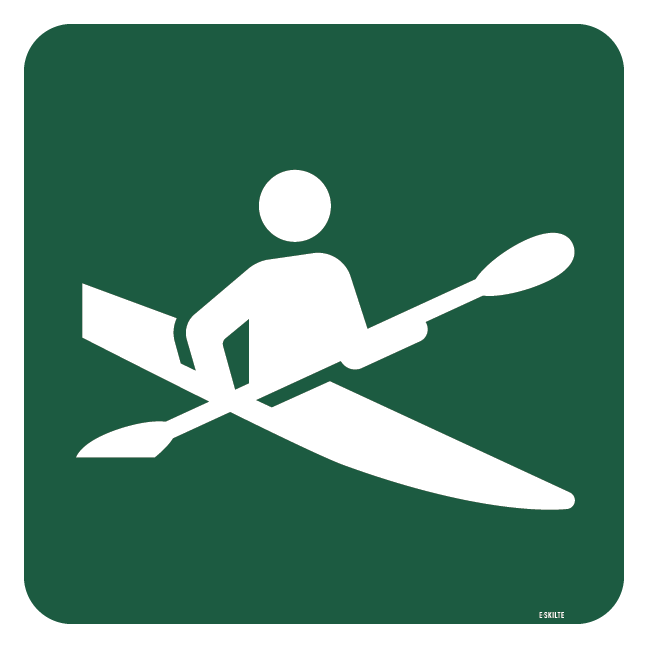 Kajaksejlads skilt - Naturstyrelsen