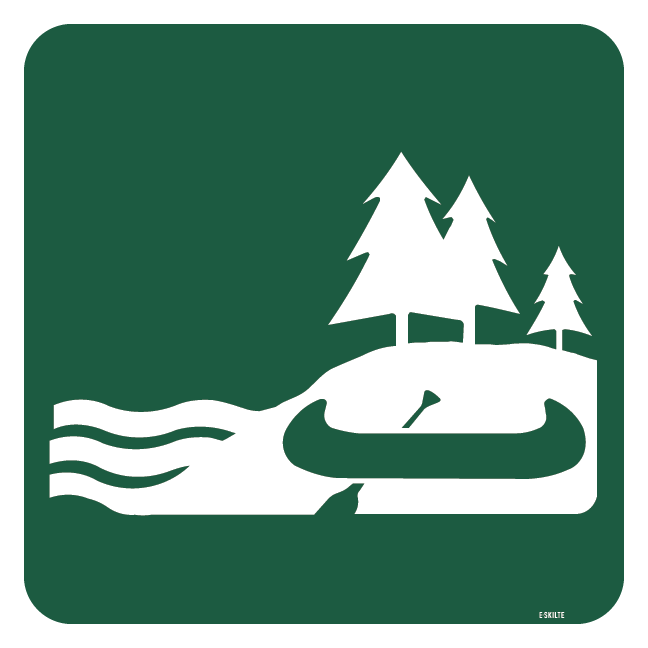 Kano- og kajaklandgangssted skilt - Naturstyrelsen