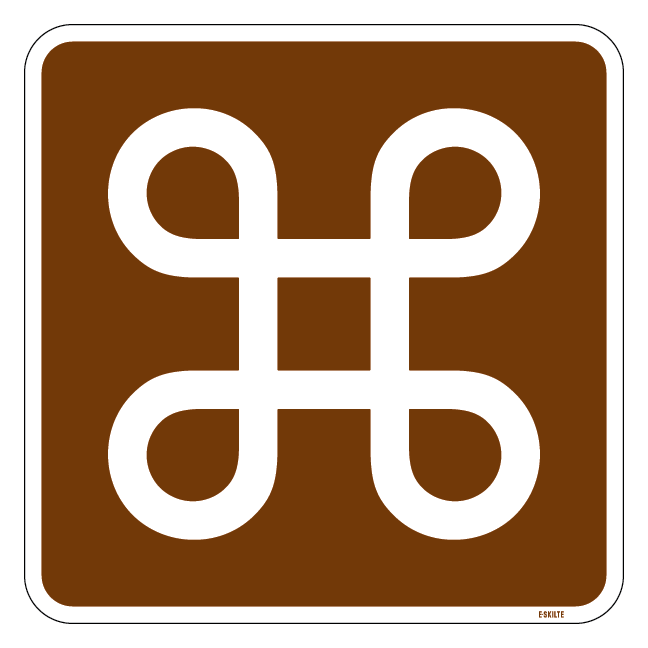 Seværdighed National (M 52,2) skilt - Naturstyrelsen