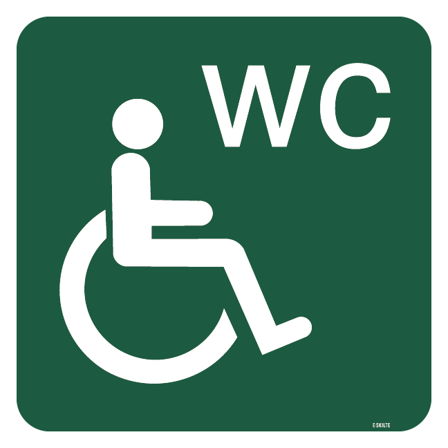 Handicaptoilet skilt - Naturstyrelsen