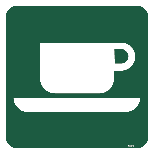 Cafeteria skilt - Naturstyrelsen