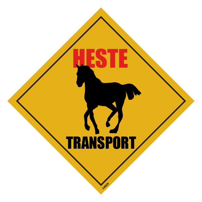 HESTE Transport skilt