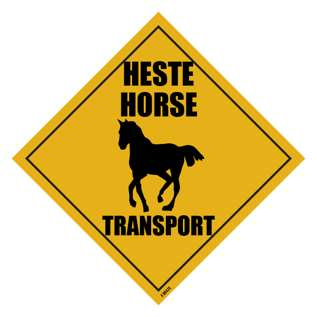 HESTE HORSE Transport skilt