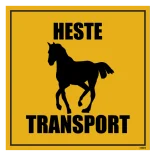 HESTE Transport skilt