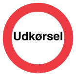 Udkørsel Skilt