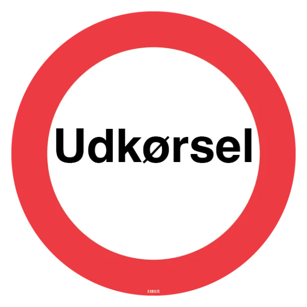 Udkørsel Skilt