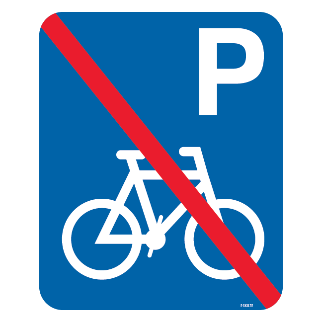 Parkerings skilt P cykel forbud skilt