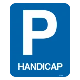 Parkerings skilt P Handicap skilt