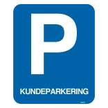 Parkerings skilt P Kunde parkering. Parkeringsskilte.