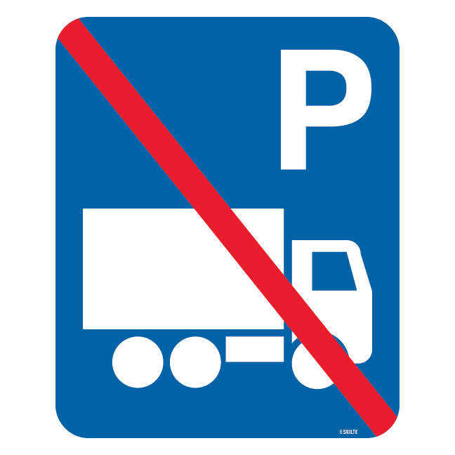 Parkerings skilt P Lastbil forbud skilt