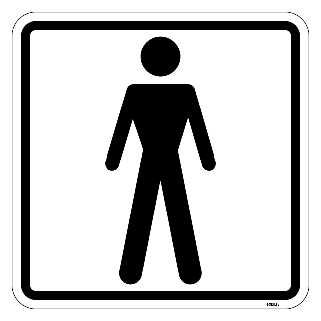 Herre piktogram skilt