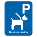 Parkerings skilt: P hundeparkering.