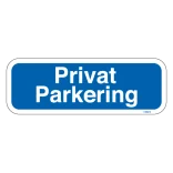 Privat parkering. P skilt