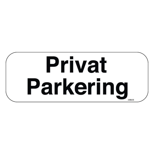 Privat parkering. Parkeringsskilt