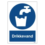 Drikkevand. Påbudsskilt