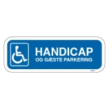 Handicap- og gæsteparkering skilt