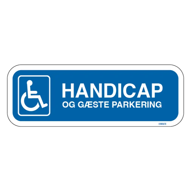 Handicap- og gæsteparkering skilt