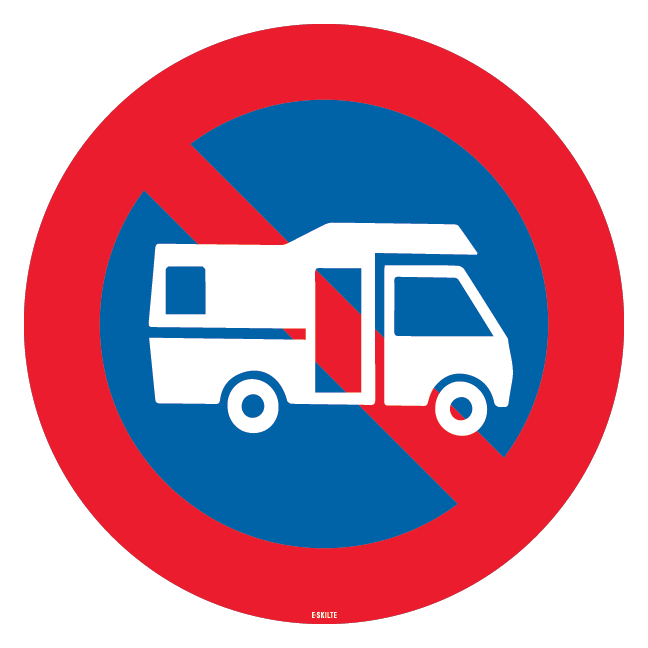 Autocamper P forbudt skilt
