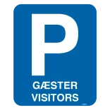 P Gæster Visitors skilt