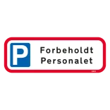 P forbeholdt personalet skilt