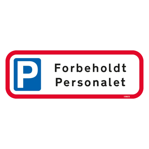 P forbeholdt personalet skilt