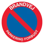 Brandvej Parkering forbudt skilt