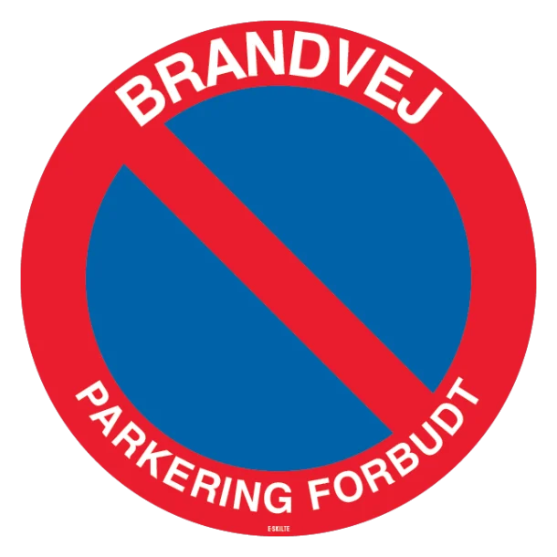 Brandvej Parkering forbudt skilt