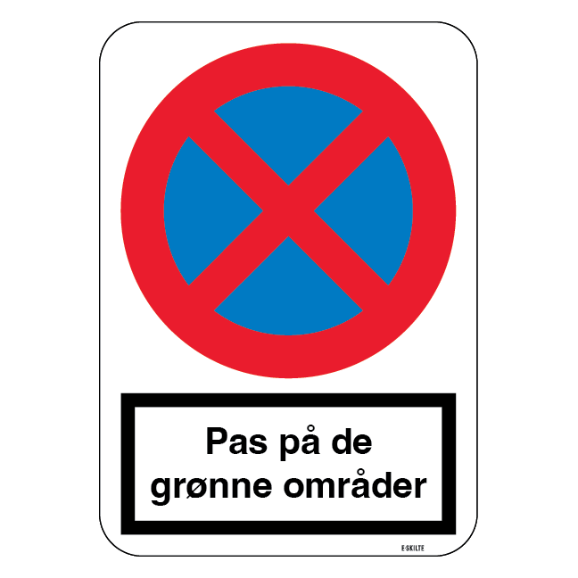 Stopforbud på de grønne områder skilt