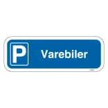 P Varebiler. skilt